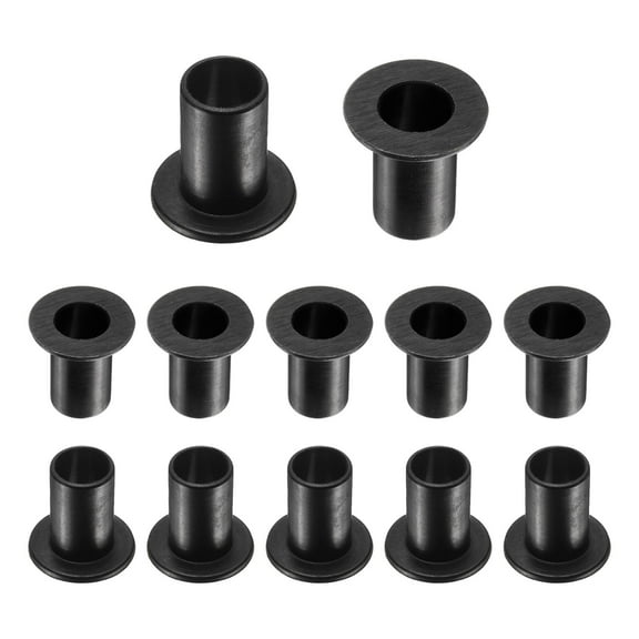 12pcs Flanged Sleeve Bearings Plastic Bushings ID 10.1mm x OD 13mm x Length 20.5mm Nylon Bushings, Black