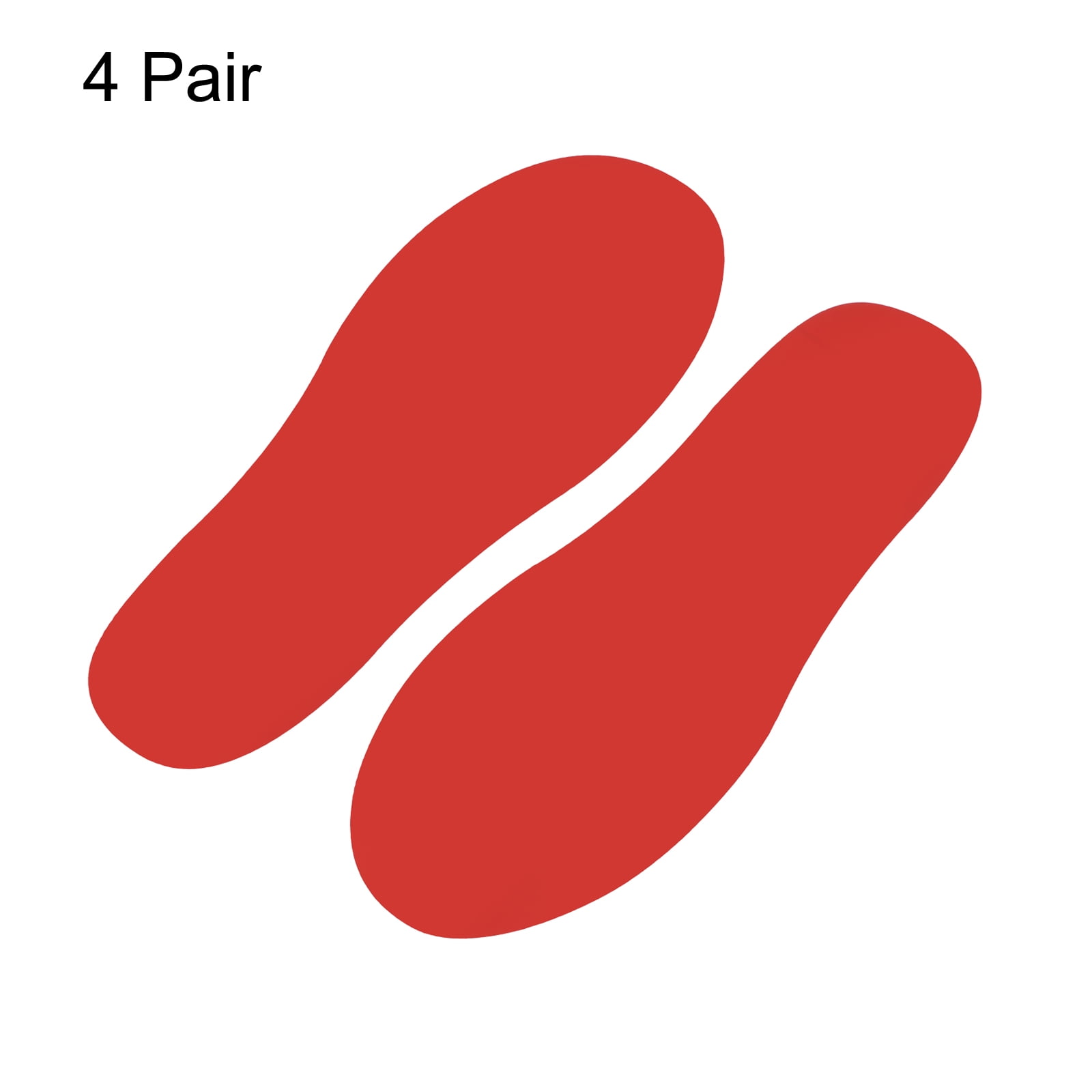 Unique Bargains Durable Footprint Sticker Shoes Floor Decal Sign Red 6x2"