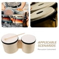 thumbnail image 3 of LIFKOME 1Sets Beginner Wooden Bongos Hand Drum with for Music Performance, 3 of 6