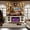 White, variant on CazToi 70" Fireplace TV Stand with 36" Electric Fireplace LED Flame & Storage Cabinets for TVs up to 80"