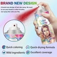 thumbnail image 3 of Temporary Hair Color Spray for Kids and Adults Hair Coloring Tool Kit Easy to Apply Hair Dye Spray 6 Colors Crazy Hair Neon Hair Dye Spray , 6 Cans 4oz, 3 of 8