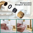 thumbnail image 3 of Wowow 4 in. Centerset Double Handle High Arc Bathroom Faucet with Drain Kit Included in Gold, 3 of 9