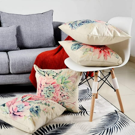 Outdoor Couch Patio Furniture Pillows Covers 4 Sets Pink Boho Succulent Throw Pillow Cases 18x18 Sofa Cotton Inen Decorative Bedding Cushion Soft Square Pillowcase Home Decor Canada - Patio Furniture Pillow Sets Outdoor Couch Patio Furniture Pillows Covers 4 Sets Pink Boho Succulent Throw Pillow Cases 18x18 Sofa Cotton Inen Decorative Bedding Cushion Soft Square Pillowcase Home Decor Canada - Patio Furniture Pillow Sets