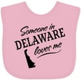 thumbnail image 3 of Inktastic Someone in Delaware Loves Me Boys or Girls Baby Bib, 3 of 4