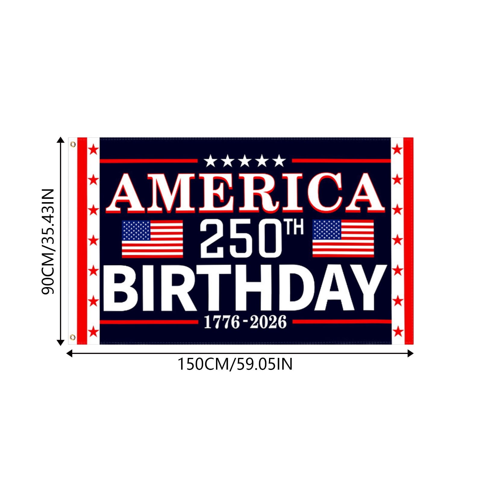 Win s Way USA 250th Anniversary Flag 1776-2026 American Independence Celebration Banner