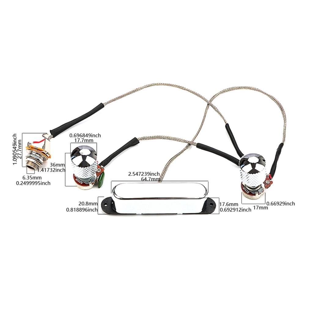 CEORPER Single Coil Guitar PreWired Guitar Pickup with Knobs Electric Guitar Part