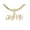 Gold, variant on Drippin Pendant Gold Tone 20" Miami Cuban Chain Necklace MCP 1433 G