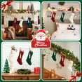 thumbnail image 6 of ShellKingdom 3 Pcs Christmas Stockings with DIY Snowman Name Tags, 18 inches Knitted Xmas Hanging Stocking for Mantels Christmas Tree Holiday Party Decoration (Red Green White), 6 of 7