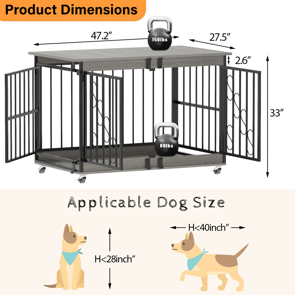 Bel Ark 48" Heavy Duty Dog Crate Furniture photo 8