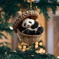 thumbnail image 5 of 6PC Christmas Trees Hanging Animal Ornaments – Cozy Christmas Ornaments 2D Acrylic Cute Animal Christmas Trees Hanging Decorations Rustic Nature Themed Home Decor Animal Lovers, 5 of 5