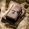 thumbnail image 3 of Travel notepad retro Crazy Horse Leather Notebook handmade loose-leaf book cowhide diary, 3 of 5