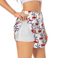 thumbnail image 2 of Bixox Women's Cartoon Helicopter pattern 2 in 1 Running Shorts - Lightweight Athletic Workout Gym Yoga Shorts Liner with Pockets - XX-Large, 2 of 7