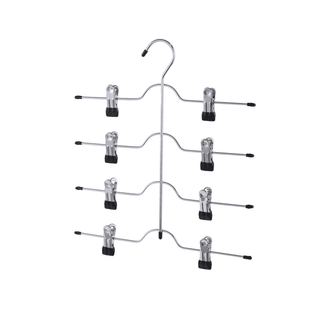 Mainstays, Cintres Multifonctionnels en Métal pour Pantalons / Jupes avec Clips Réglables, noir