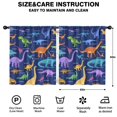thumbnail image 2 of Blackout Kids Curtains,Colorful Dinosaurs Names Chart Pattern Childrens Insulated Curtains Set Of 2,Bedroom Essentials,Toddler Room Decor 52"x63", 2 of 5