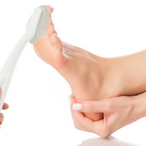 MUSEYA Foot Pumice Stone With Long Handle White ABS 1Set for Removal