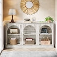 thumbnail image 4 of Tribesigns Farmhouse Console Table, 63-inch 3 Tier Entryway Table with Storage, Wooden Sofa Console Behind the Couch for Hallway, Distressed White, 4 of 12