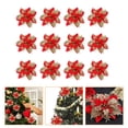 thumbnail image 3 of 1 Set 12Pcs Christmas Tree Ornaments Simulated Glitter Powder Xmas Flowers, 3 of 8