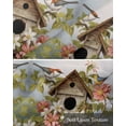 thumbnail image 6 of Birdhouse Linen Curtain Valance for Bedroom/Bathroom/Kitchen/Office/Living/Dining Room Window,Farmhouse Leaves Country Vintage Animal Rod Pocket Topper Decorative Cafe Drapes Panel 42"x12", 6 of 6