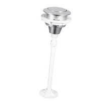 CarpNettore Toilet Flush Button Toilet Tank Button Round Single Push Universal Easy Installation Replace Parts for Restroom Home Bathroom Silver
