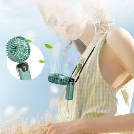 

Qonioi Portable Fan Portable Fan Rechargeable With Stand Base USB Rechargeable Digital Display Energy Saving and Low Noise 5-Speed for Travel Home Office Bedroom Use Deal Of The Day Clearance