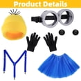 thumbnail image 6 of Women's holiday outfit set (including goggles/beanie/dress/suspenders/gloves) suitable for various occasions, holiday parties, and clothing accessories., 6 of 7