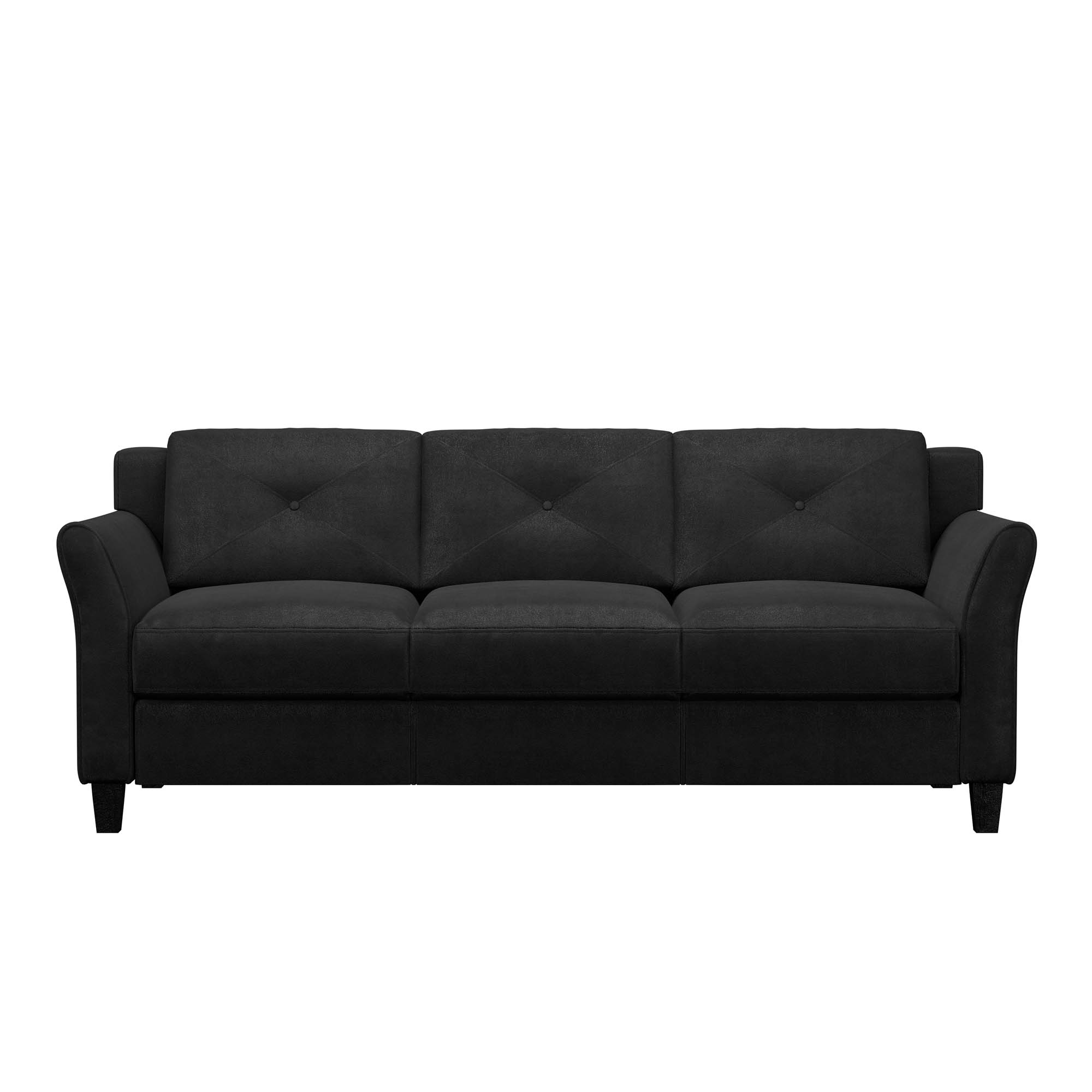 Lifestyle Solutions Taryn Curved Arms Sofa, Black Fabric - image 2 of 18