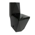 thumbnail image 2 of WinZo WZ5070B Rectangular One Piece Toilet  Elongated Square Bowl Flush Powerful Flushing Unique Modern Design Glossy Black 12"Rough-in, 2 of 6