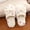 White, variant on Scuff Slippers for Women Cute House Slippers with Bow (Blue 40-41)