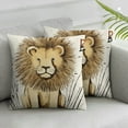 thumbnail image 4 of nygtbtfer Kids Animals Throw Pillow of 2 Pillowcases for Kids 24x24in, 4 of 8