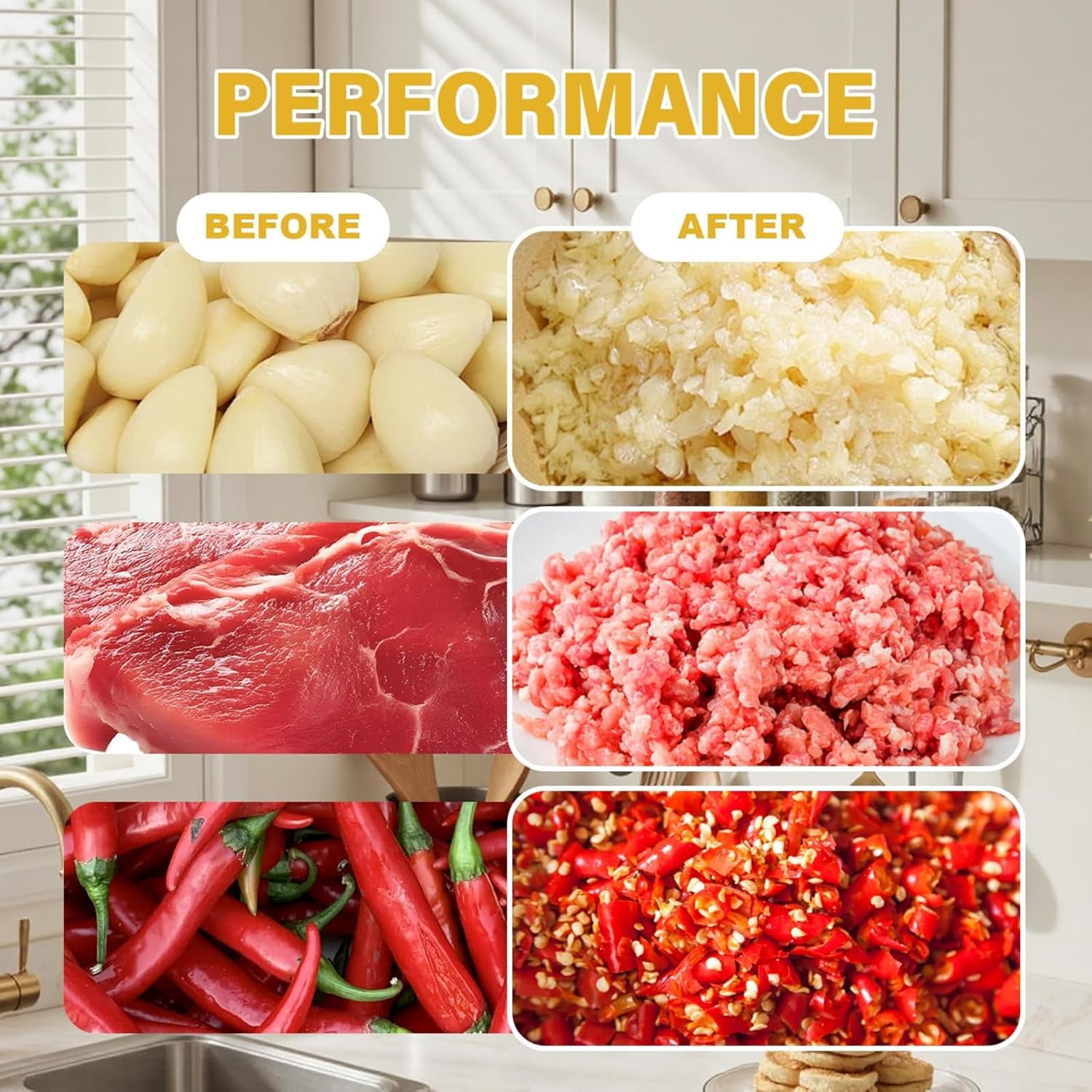 Electric Garlic Chopper,Mini Portable Veggie Cutter, USB Charging Wireless Food Processor for Mashing Onion, Chili, Ginger