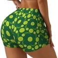 thumbnail image 2 of Xecao Tennis Balls Print Workout Shorts for Women Soft Smooth Gym Yoga Scrunch Active Tennis Workout Running Shorts, 2 of 9