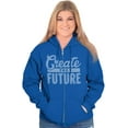thumbnail image 5 of Create Future Inspiration Cute Gym Zip Hoodie Sweatshirt Women Brisco Brands L, 5 of 6
