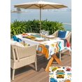 thumbnail image 5 of Outdoor Tablecloth with Umbrella Hole for Patio/Picnic/Party/Camping, Cartoon Truck Waterproof Table Cloth Rectangle Table Cover Washable, Cute Funny Engineering Vehicle (52"x 70"), 5 of 8
