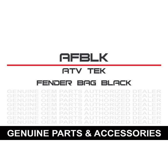 ATV-TEK AFBBLK Arch Series Atv/Utv Fender Bag-Black
