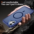 thumbnail image 3 of Dteck for iPhone 16 Plus Case with Magnetic, Compatible with MagSafe, Military Drop Protection Slim Translucent Matte Shockproof with Anti-Fingerprint Phone Case,Deep Blue, 3 of 8