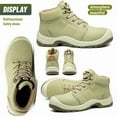 thumbnail image 5 of RIBONGZ Men's Steel Toe Work Boots Anti smashing Puncture-resistant​ Safety Boots for Industrial & Construction Non-slip Wear-resistant Comfortabl Hiking Shoes, 5 of 7