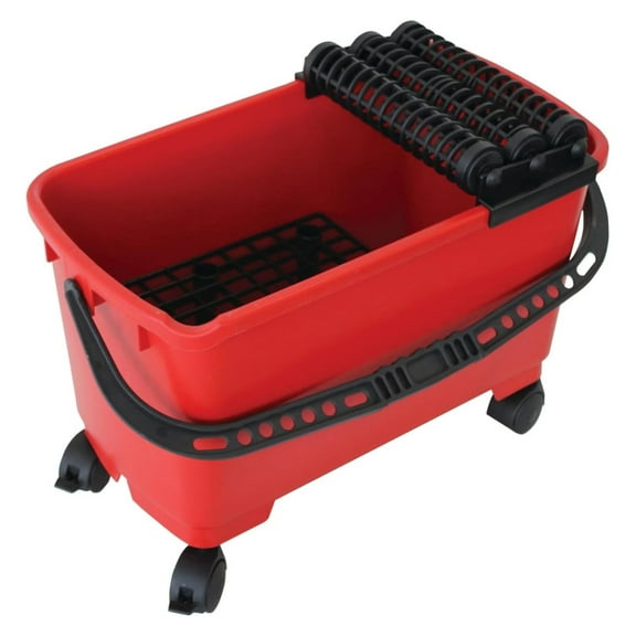 CLEAN Triple SuperPro Grout Bucket System – Lightweight, Durable Washboy with 3 Spiral , 5.3 gal Capacity, Wheels, and Carry Handle – Ideal for Tile Installation and Cleaning