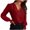 *Red, variant on ClodeEU Womens Work Blouse,Long Lantern Sleeve V Neck Office Fall Shirt,Business Casual Tops Gray,Womens Plus M