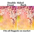 thumbnail image 2 of Watercolor Painting Cherry Blossoms Sakura Floral Spring Flower Seasonal Nature Garden Yard Flag 12"x 18" Double Sided Polyester Welcome House Flag for Patio Lawn Outdoor Home Decor, 2 of 6