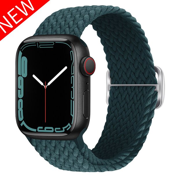Correa de bucle trenzado para Apple watch, pulsera elástica Solo para iWatch series 7 se 3 6 Ultra 8, 44mm, 40mm, 45mm, 41mm, 42mm, 38mm, 49mm