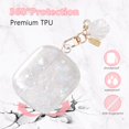 thumbnail image 3 of Funda para AirPods 4 Aleviker Cute Bling Marble con llavero, 3 of 7