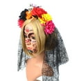 thumbnail image 4 of Moyic Rose Flower Headband Velo Hairband Festival Accesorios de disfraces Halloween Carnival Cosplay Haunted House Props Kits de decoración para fiestas, 4 of 6