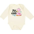 thumbnail image 3 of Inktastic New to the Flock Cute Baby Flamingo Boys or Girls Long Sleeve Baby Bodysuit, 3 of 5