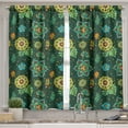 thumbnail image 2 of Ambesonne Floral Valance & Curtain, Fantasy Colorful Flowers, 55"x24", Multicolor, 2 of 6