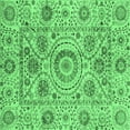 thumbnail image 1 of Ahgly Company Indoor Square Abstract Emerald Green Modern Area Rugs, 7' Square, 1 of 4