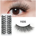 thumbnail image 2 of Pestañas postizas de visón sintético, paquete de 10 pares, pestañas 8D dramáticas, estilo ojo de gato con volumen, paquete múltiple de pestañas de visón, 2 of 4