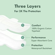 Rael Organic Cotton Cover Menstrual Regular Pads, Unscented, Chlorine Free, 16 Count