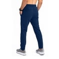 thumbnail image 5 of Pull on Pants for Men Sweatpants with Zipper Pockets - Lightweight Athletic Joggers for Workout, Running, Gym, Track, Casual Wear Navy 3XL, 5 of 9