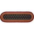thumbnail image 2 of VHC Brands Seasonal Flooring-Liberty Stars Flag Oval Jute Stair Tread, 8.5x27, Americana Red, 2 of 9