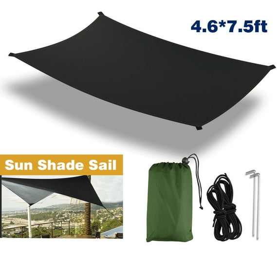 Rectangle Sun Shade Sail Canopy, UV Block Fabric Shelter Cloth Screen Awning for Outdoor Patio Garden